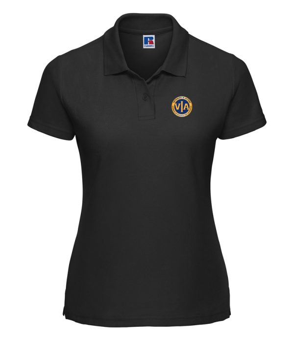Ladies VIA Black Polo Shirt