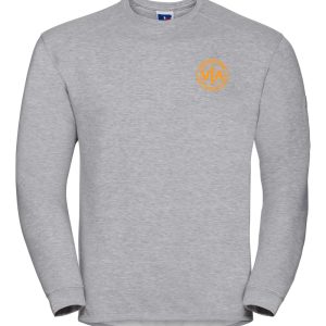 veterans in action light oxford grey sweatshirt with hollow logo