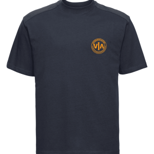 veterans in action mens french navy t shirt with gold logo