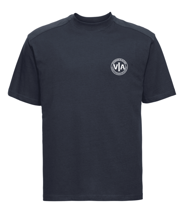 veterans in action french navy t shirt with white logo