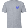 veterans in action light oxford grey t shirt with blue logo