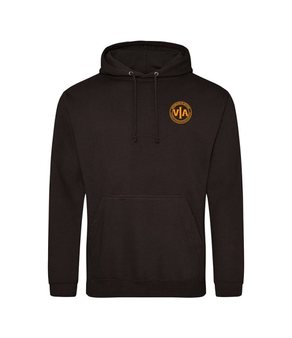 veterans in action mens black hoody with gold logo