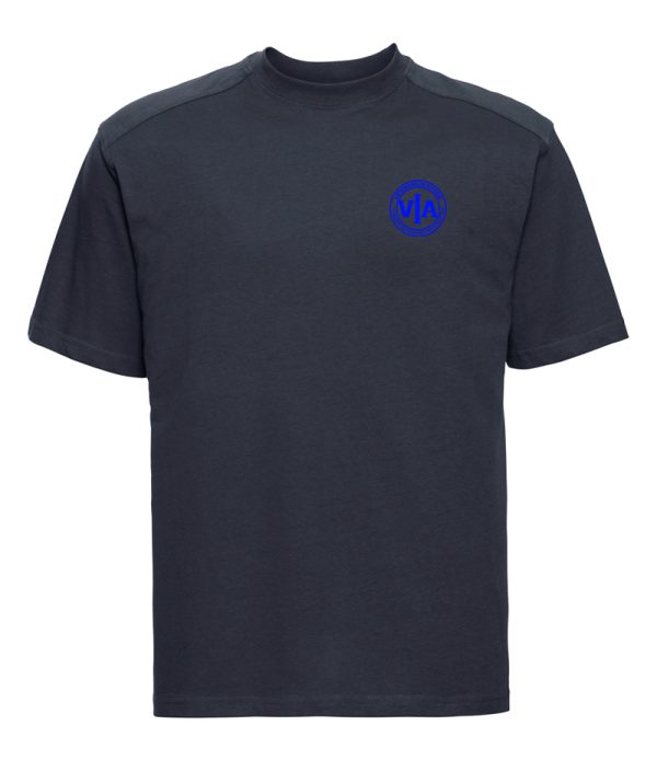 veterans in action french navy t shirt with blue logo