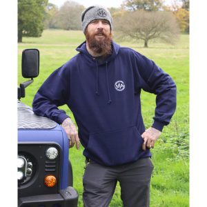 veterans in action navy hoody with hollow logo