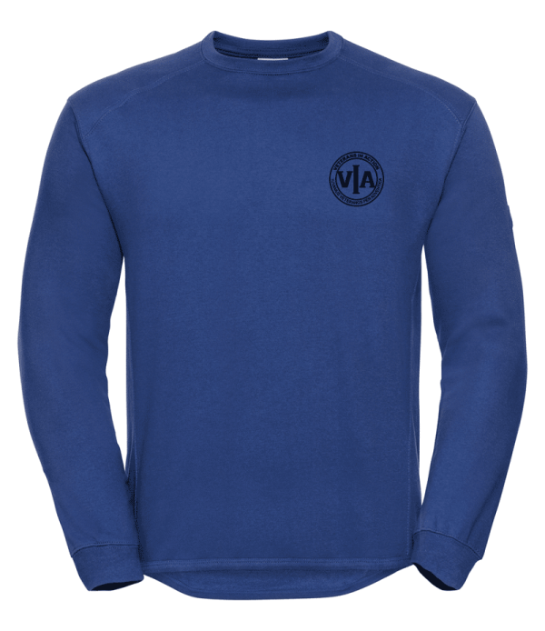 veterans in action crew neck sweater with hollow logo