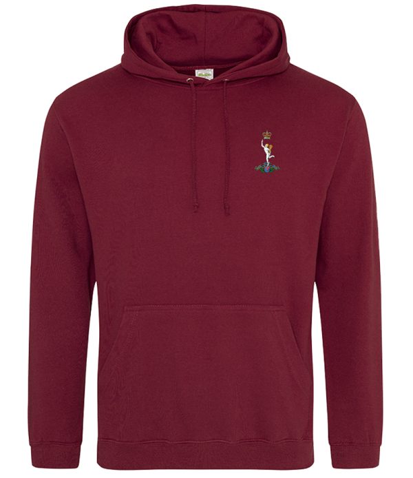burgundy royal signals embroidered hoody