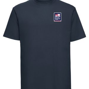 French navy embroidered navy t shirt