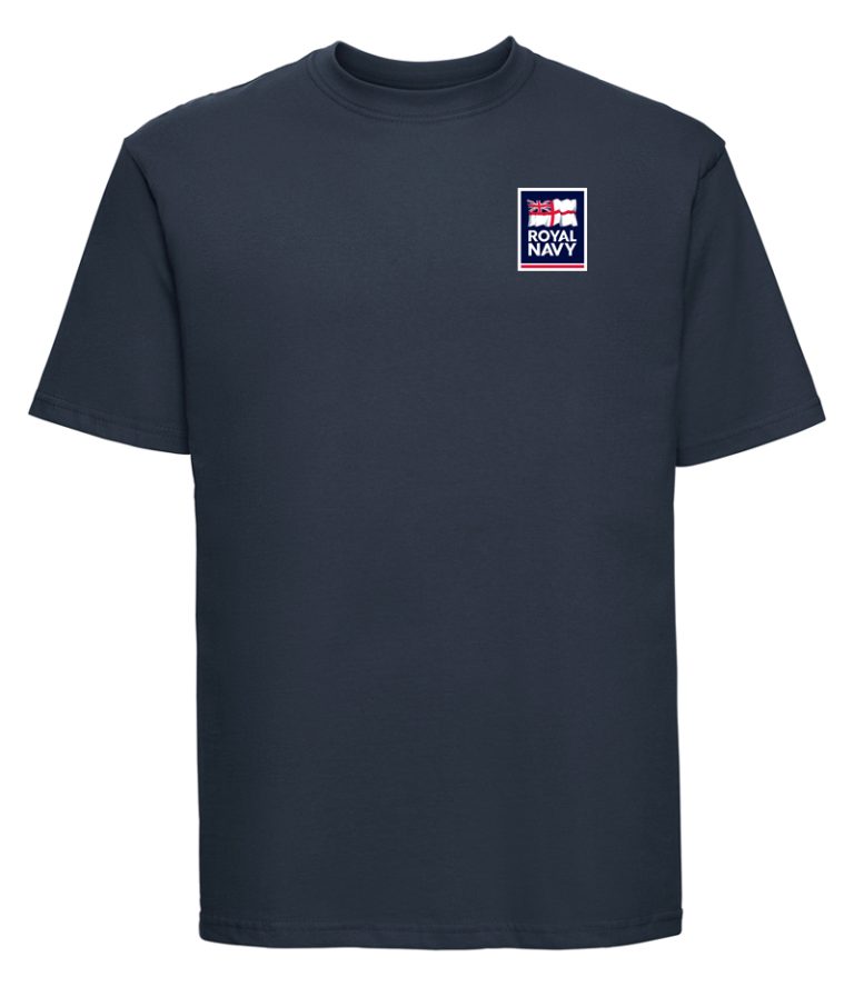 French navy embroidered navy t shirt