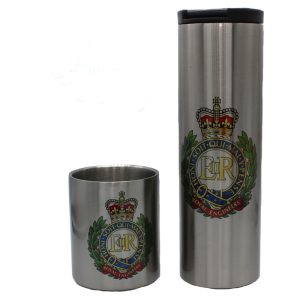 Royal Engineers 10 oz metal mug and flask set