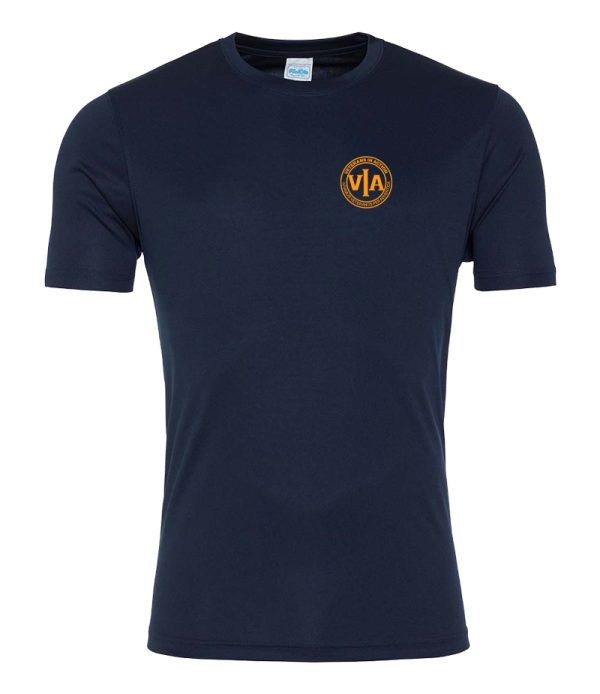 Veterans in action french navy sports t shirt with gold logo