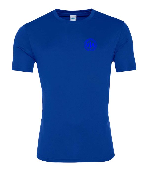 Veterans in action royal blue sports t shirt with blue logo