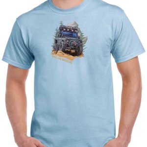 printed overland adventure t shirt with colour land rover