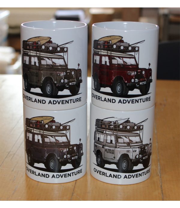 overland adventure land rover series mugs