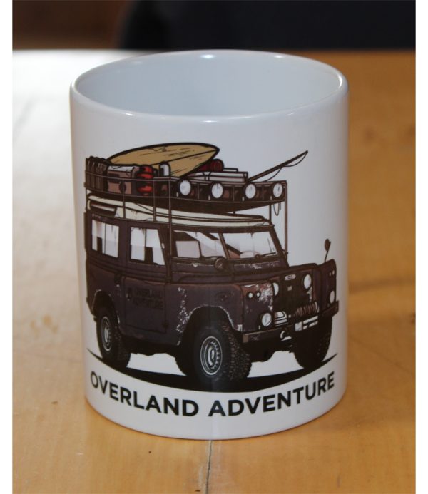 overland adventure blue series land rover 11 oz mug