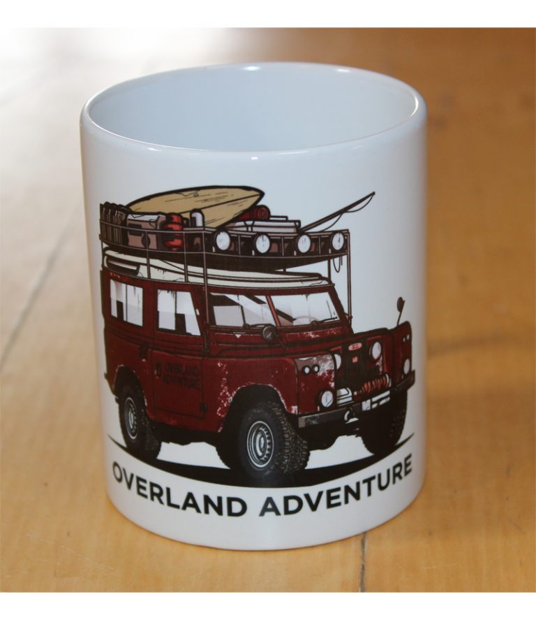 overland adventure red series land rover 11 oz mug